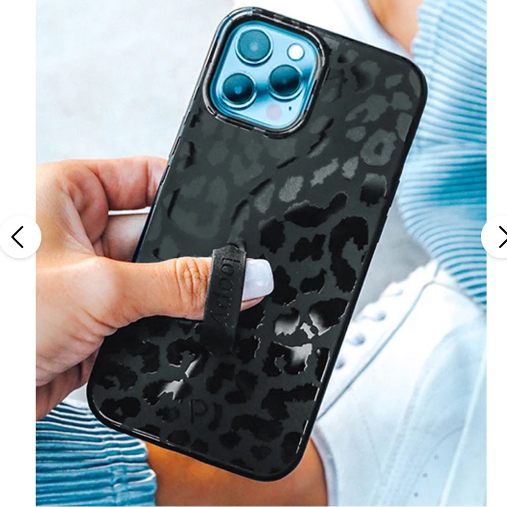 Loopy Case Black Leopard Phone Cover iPhone 15plus